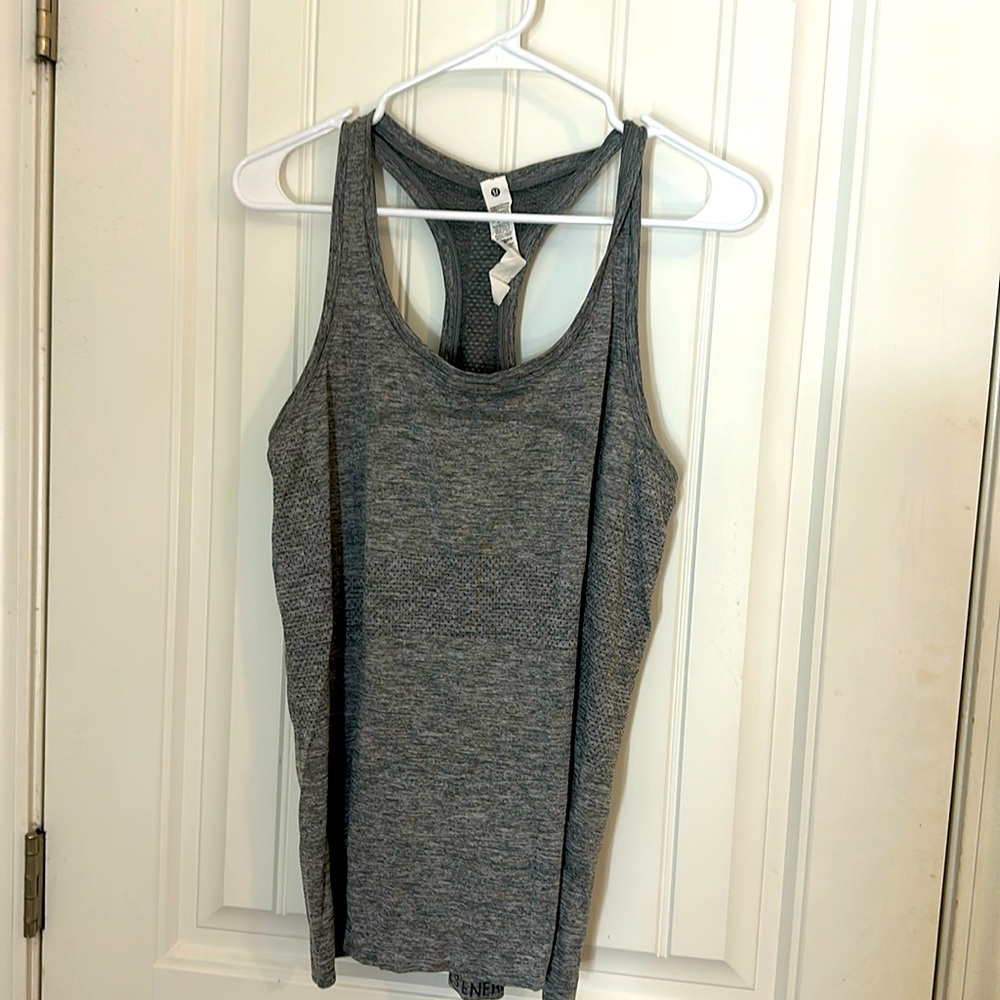 Lululemon swiftly tech racer back tank. Slate. Size 10